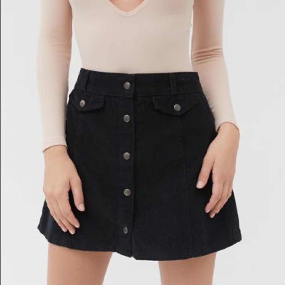 black corduroy skirt
